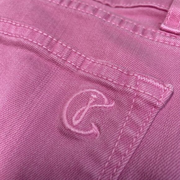 CJ Cookie Johnson Mercy Crop Jeans Sz 25 Pink Midrise Stretch Denim Capri USA - Picture 10 of 11